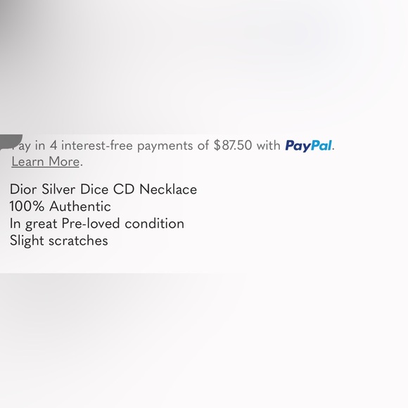 Vintage Dior CD Silver Dice necklace - Picture 6 of 6